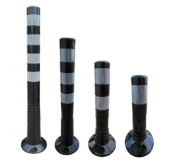 Flexibler Absperrpfosten "Flexipfosten Eco" Ø 80 mm, schwarz, überfahrbar